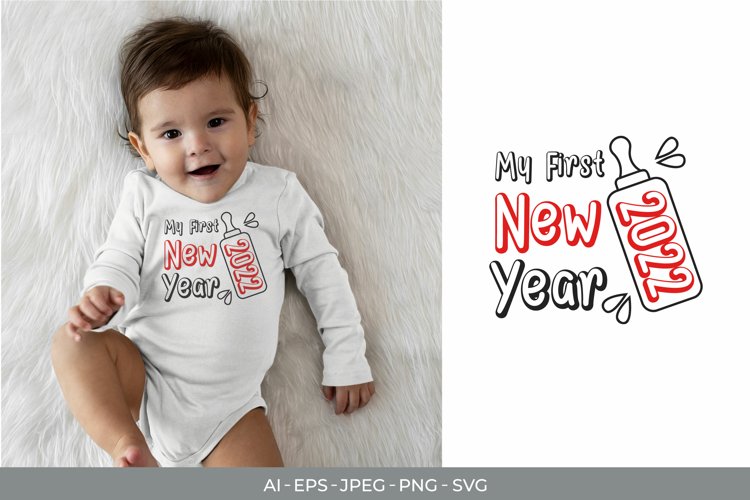 First New Year for Baby Shirt Design