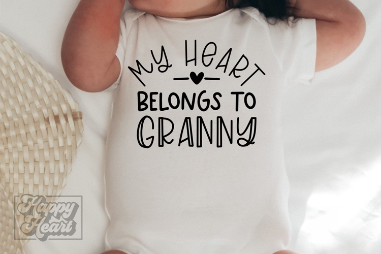 My Heart Belongs To Granny SVG PNG - I Love My Granny
