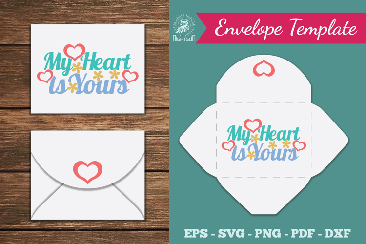 My Heart is Yours Envelope Template