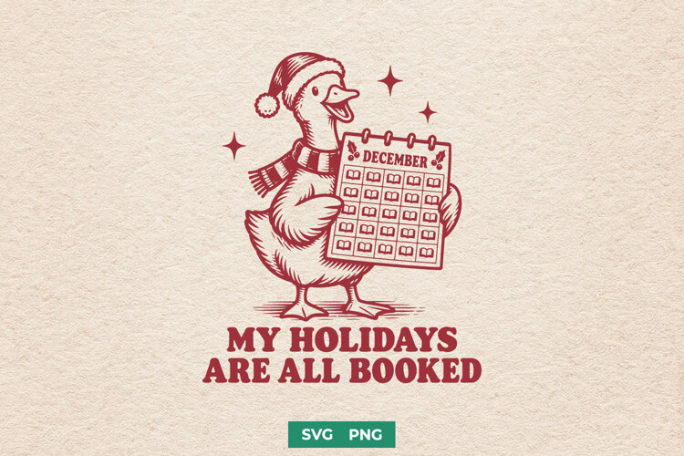 My Holidays Are All Booked SVG, Christmas Bookish Funny PNG example image 1