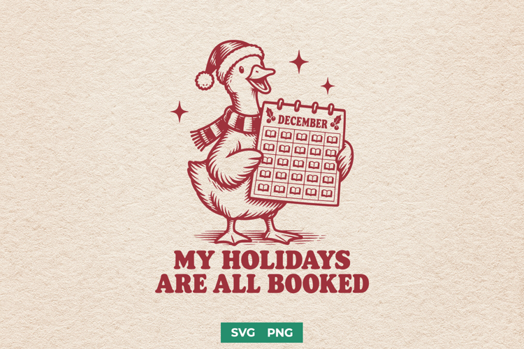 My Holidays Are All Booked SVG, Christmas Bookish Funny PNG