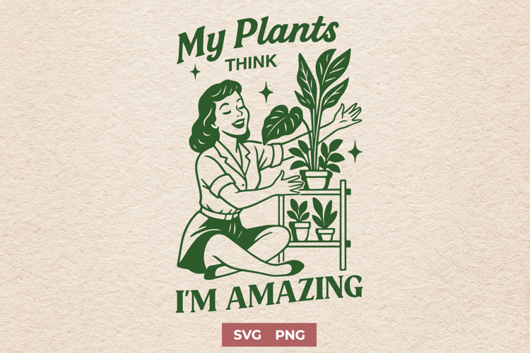 Plant Mom SVG PNG, Funny Botanical Quote, Indoor Plant Print