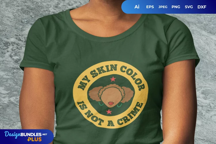 My Skin Colour is Not a Crime Hand Lettering SVG