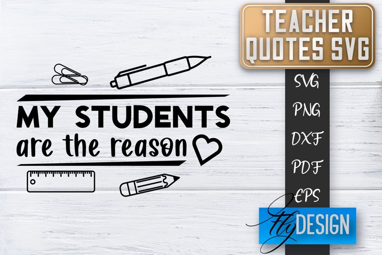 Teacher Quotes SVG | Teacher Design | School Quotes SVG v.2 example image 1