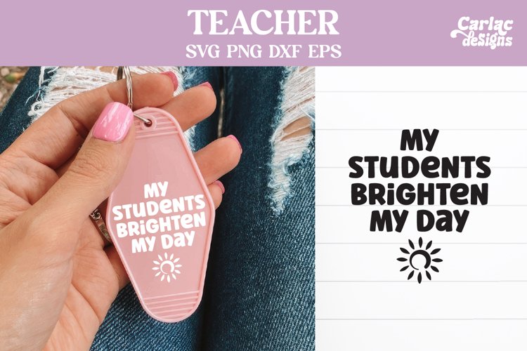 Teacher Keychain Svg Image 21