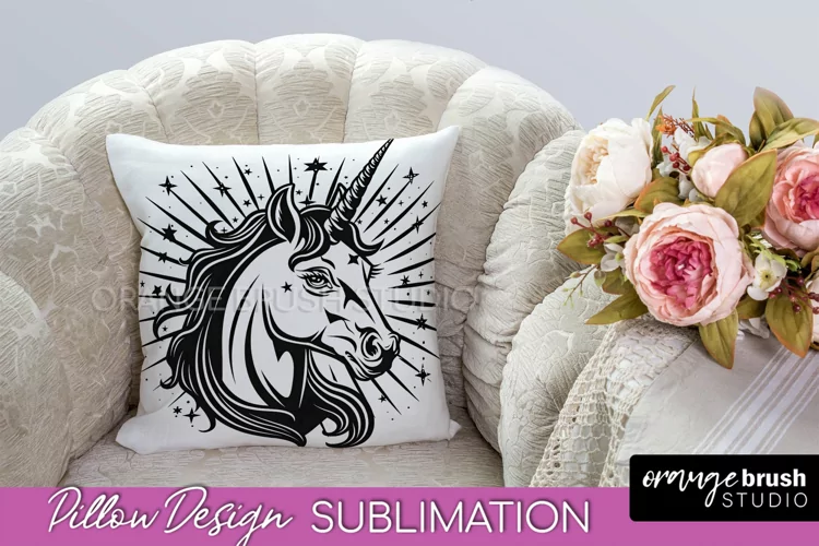 Boho Mystical Pillow Cover, Celestial Pillow Sublimation PNG