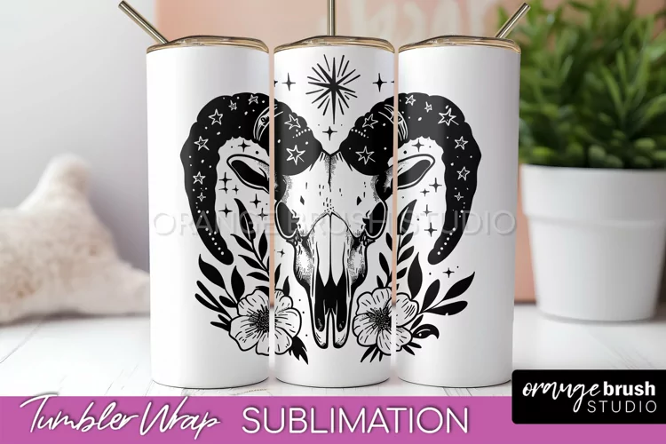 Celestial Tumbler Wrap - Boho Mystical Tumbler Sublimation