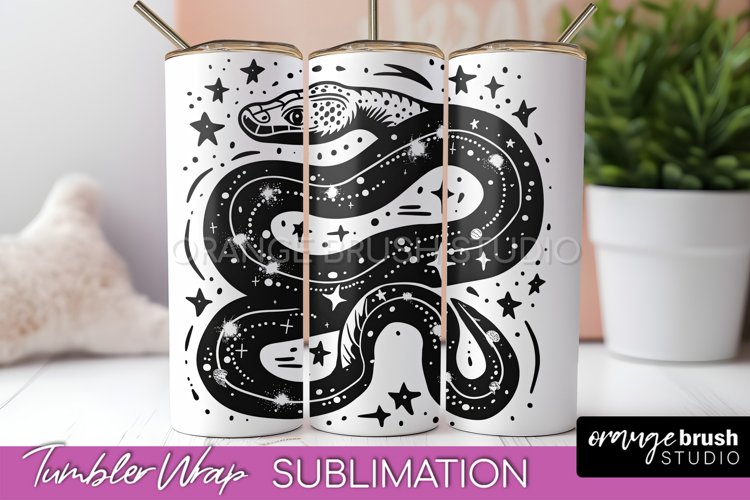 Celestial Tumbler Wrap - Boho Mystical Tumbler Sublimation example image 1