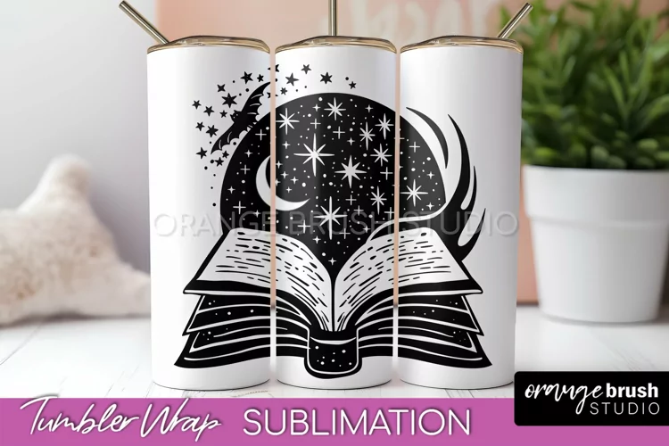 Celestial Tumbler Wrap - Boho Mystical Tumbler Sublimation