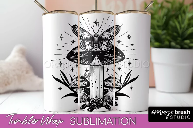 Celestial Tumbler Wrap - Boho Mystical Tumbler Sublimation