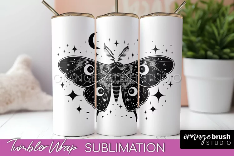 Celestial Tumbler Wrap - Boho Mystical Tumbler Sublimation