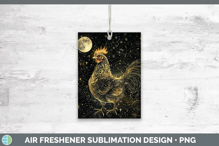Mystic Glow 01 Chicken Air Freshener Sublimation Car Freshen