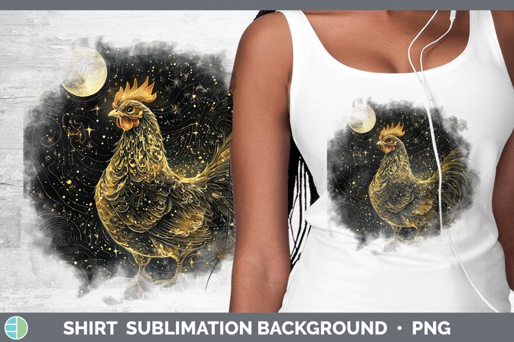 Mystic Glow 01 Chicken Shirt Sublimation Sublimation Backgro