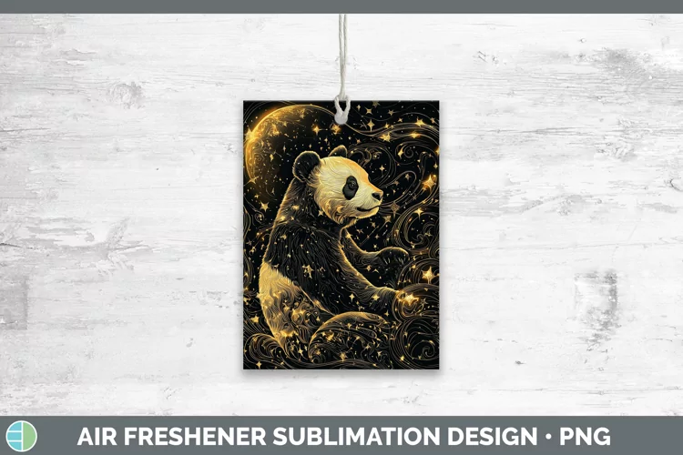 Mystic Glow 01 Panda Air Freshener Sublimation Car Freshener