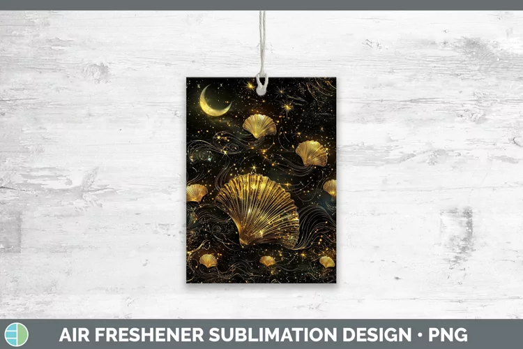 Mystic Glow 01 Seashell Air Freshener Sublimation Car Freshe