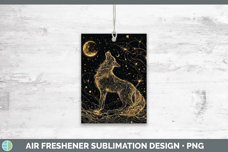 Mystic Glow 01 Wolf Air Freshener Sublimation Car Freshener