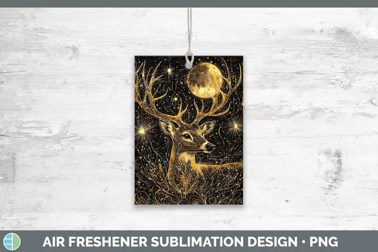 Mystic Glow 02 Deer Air Freshener Sublimation Car Freshener