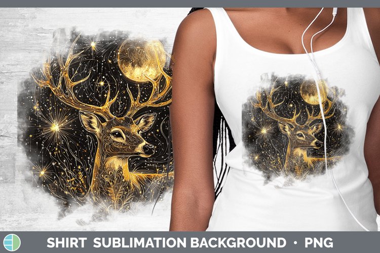 Mystic Glow 02 Deer Shirt Sublimation Sublimation Background