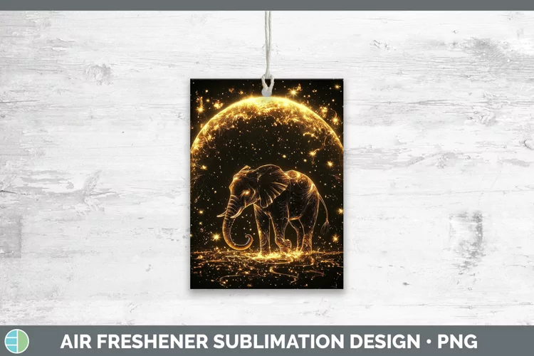 Mystic Glow 02 Elephant Air Freshener Sublimation Car Freshe