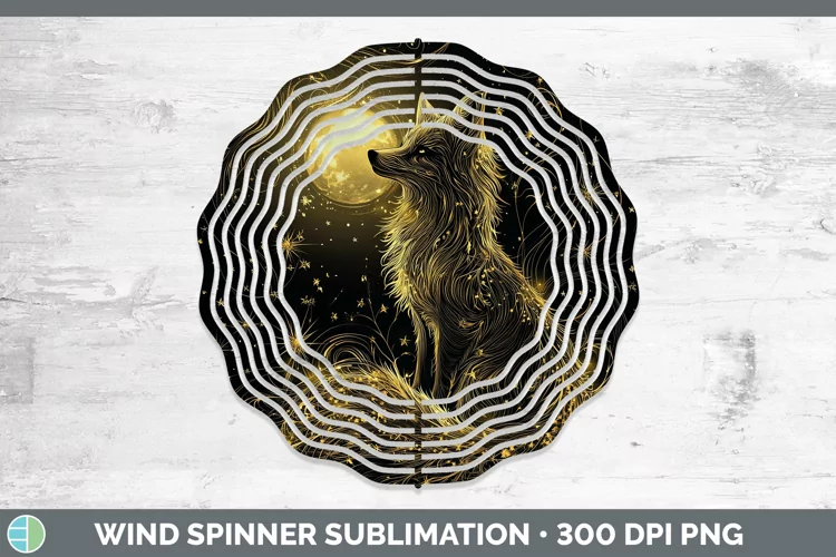Mystic Glow 02 Fox Wind Spinner Sublimation Spinner Designs