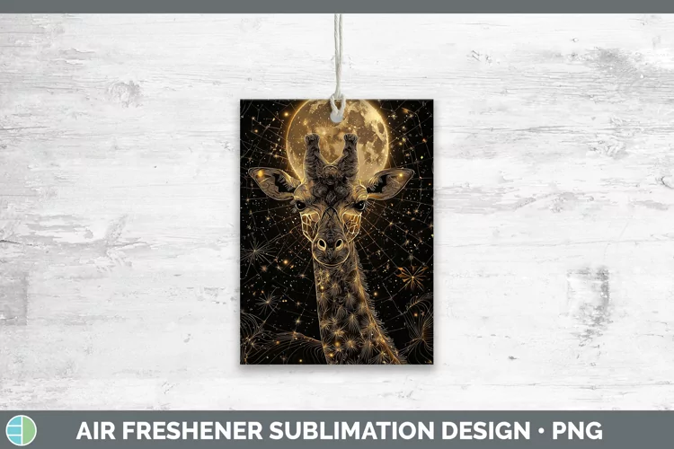 Mystic Glow 02 Giraffe Air Freshener Sublimation Car Freshen