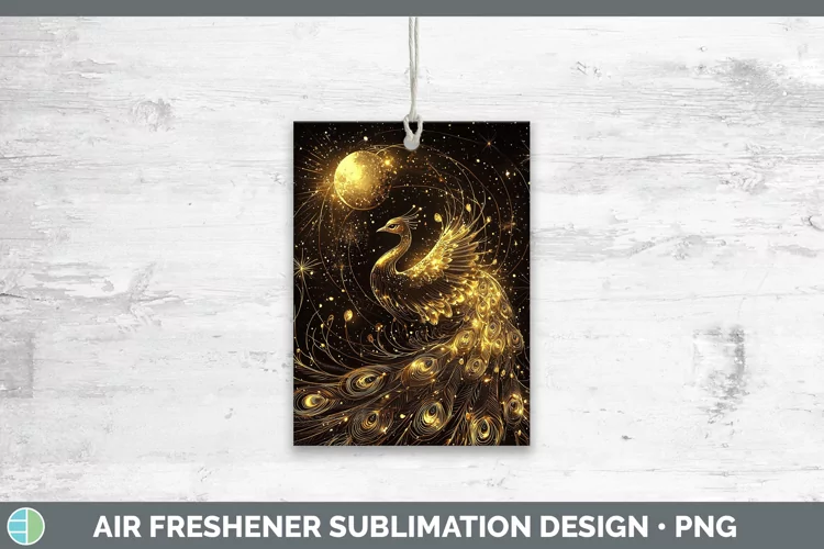 Mystic Glow 02 Peacock Air Freshener Sublimation Car Freshen