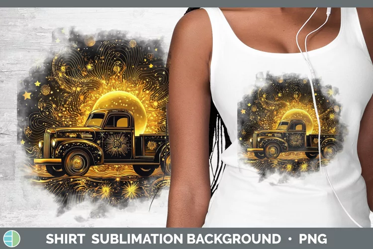 Mystic Glow 02 Vintage Truck Shirt Sublimation Sublimation B