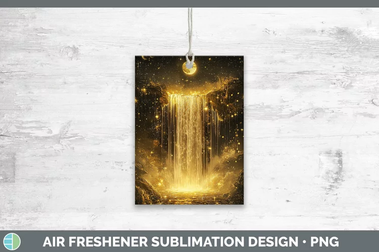 Mystic Glow 02 Waterfall Air Freshener Sublimation Car Fresh