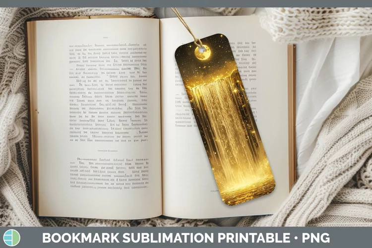 Mystic Glow 02 Waterfall Bookmark Sublimation Printable Desi