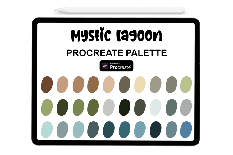 Mystic Lagoon Procreate Palette - Procreate Color Palette