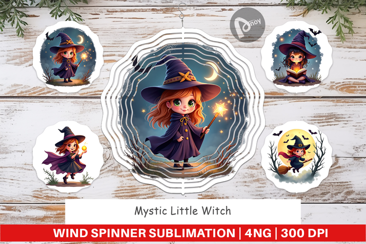 Wind Spinner Halloween Little Witch