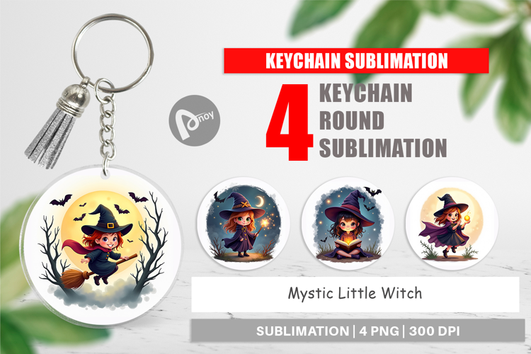 Keychain Halloween Little Witch