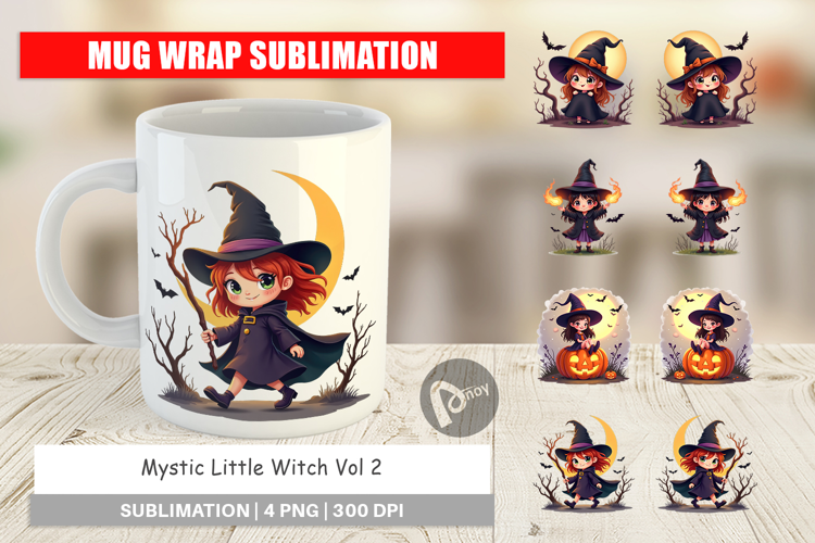 Mug Wrap Halloween Little Witch