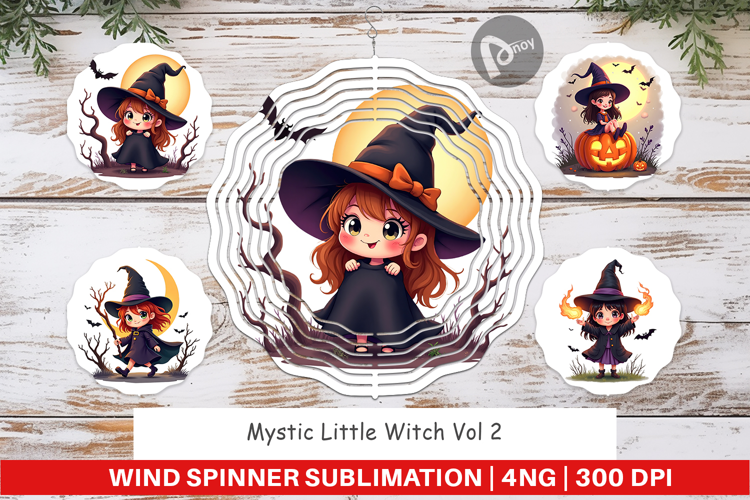 Wind Spinner Halloween Little Witch