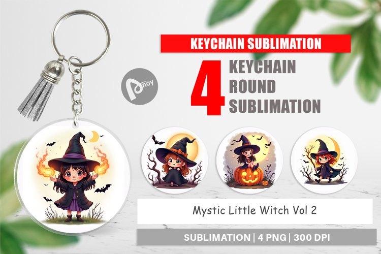 Keychain Halloween Little Witch
