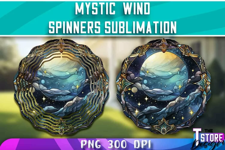 Mystic Wind Spinner Sublimation|Mystical PNG Design