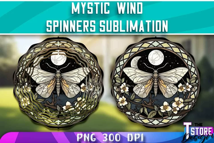 Mystic Wind Spinner Sublimation|Mystical PNG Design