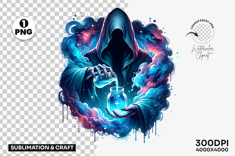 Mystic Zodiac Reaper Astrology Horoscope PNG Sublimation