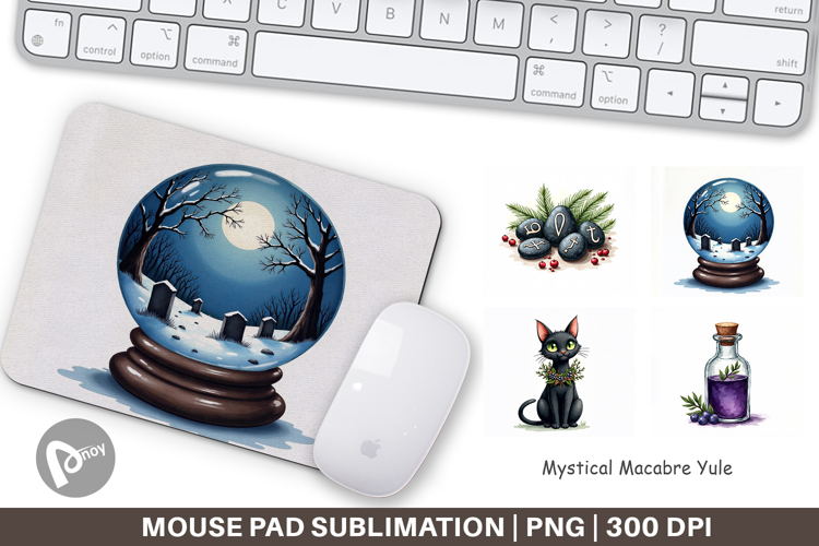 Mystical Macabre Yule Mouse Pad