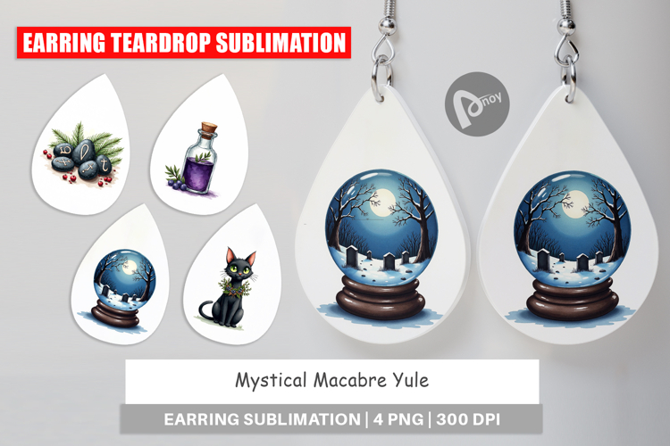 Mystical Macabre Yule Earring