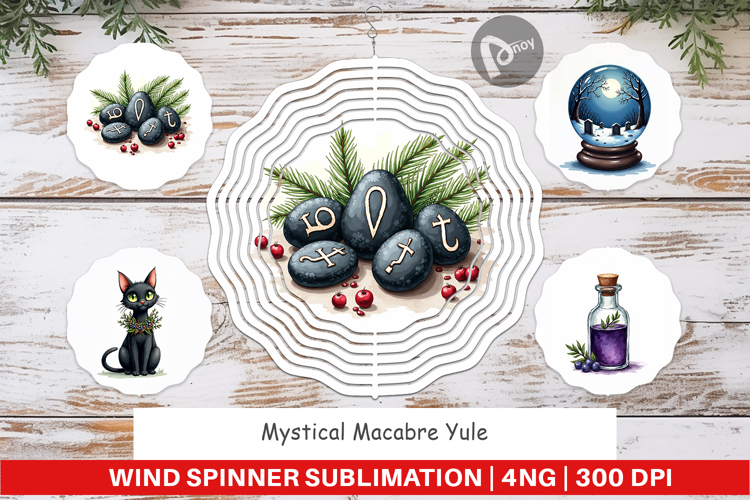Mystical Macabre Yule Wind Spinner