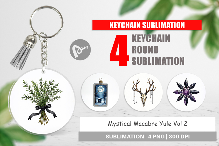 Mystical Macabre Yule Keychain