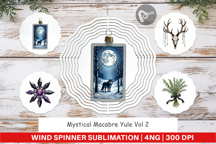 Mystical Macabre Yule Wind Spinner