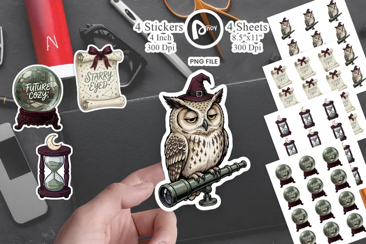 Mystical Midnight Study Sticker