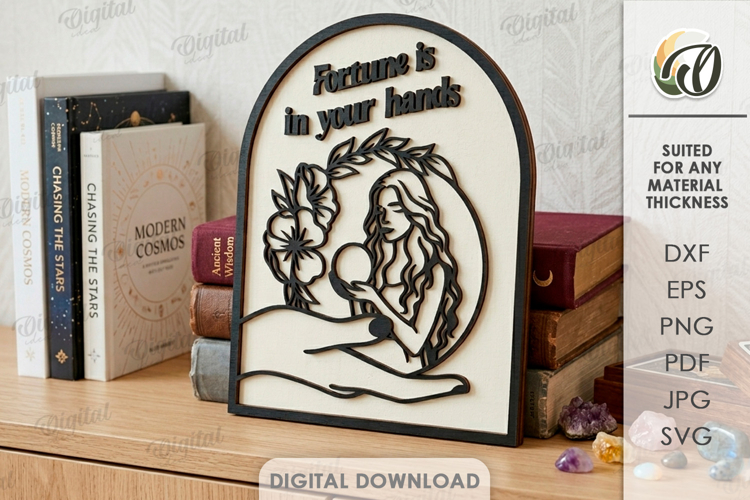Celestial Wall Art Laser Cut. Mystical Home Decor SVG