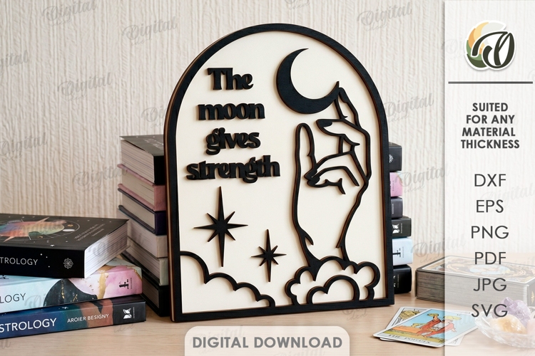 Celestial Wall Art Laser Cut. Mystical Home Decor SVG