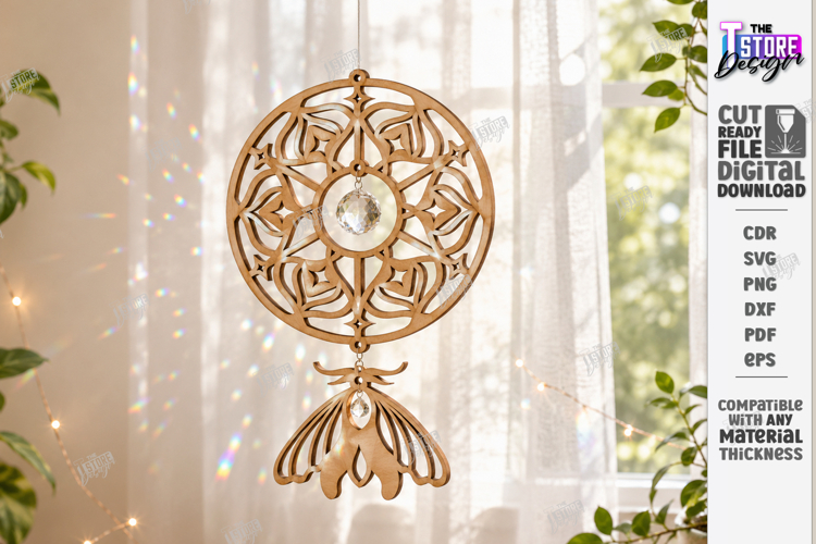 Mystical Suncatcher Laser Cut | Dreamcatcher | Hanging Decor