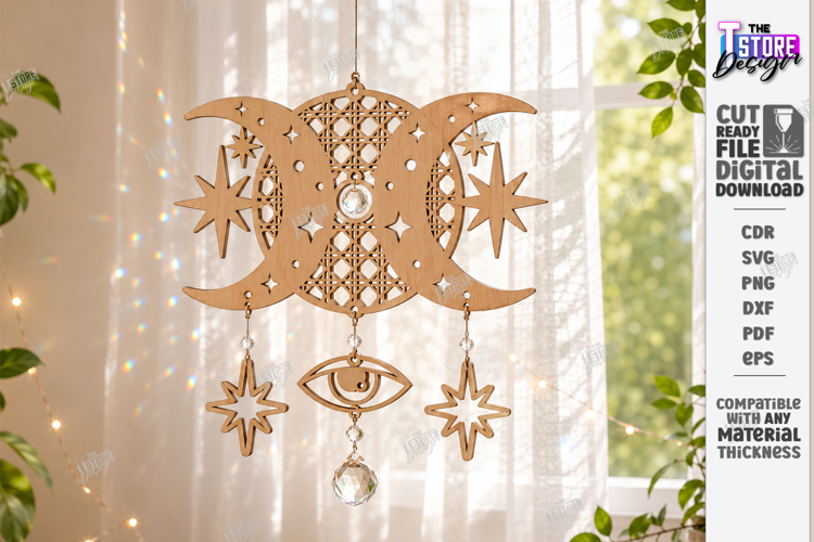 Mystical Suncatcher Laser Cut | Dreamcatcher | Hanging Decor