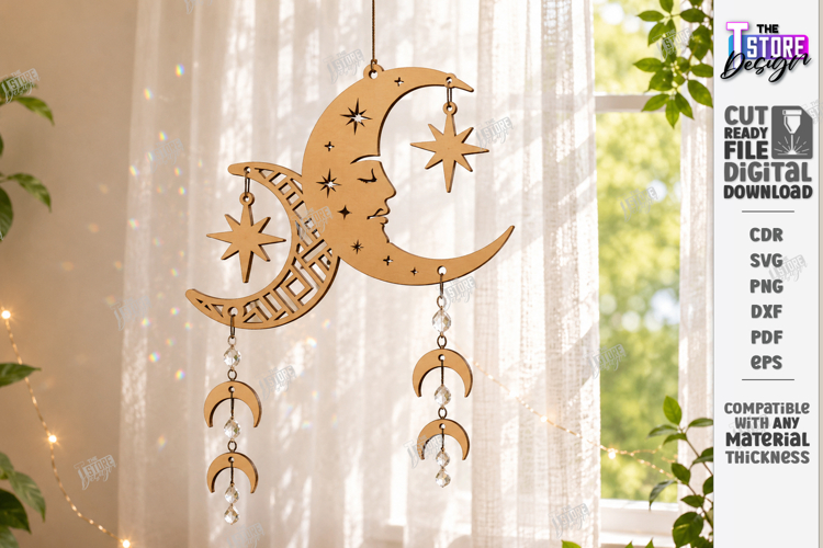 Mystical Suncatcher Laser Cut | Dreamcatcher | Hanging Decor