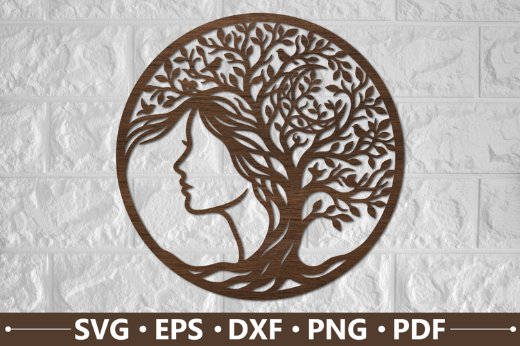Mystical Tree Goddess SVG